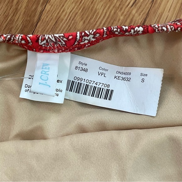 J. Crew Red Paisley Bikini Bottom - Picture 11 of 11
